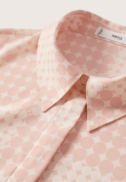 MANGO - Shirt basic - pastel pink