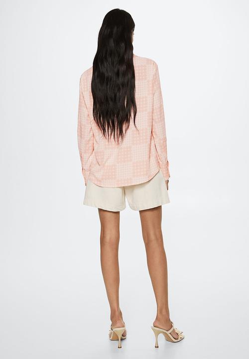 MANGO - Shirt basic - pastel pink