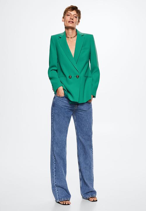 MANGO - Blazer justo - green