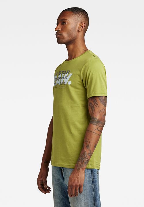 G-STAR - Raw originals slim T-shirt - fresh olive