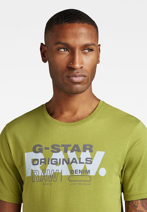 G-STAR - Raw originals slim T-shirt - fresh olive