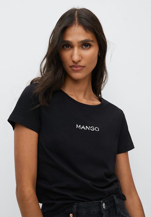MANGO - T-shirt ps mango - black