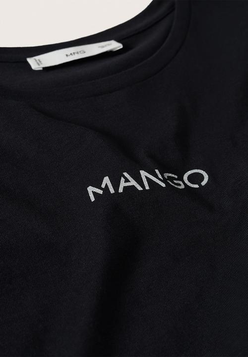 MANGO - T-shirt ps mango - black