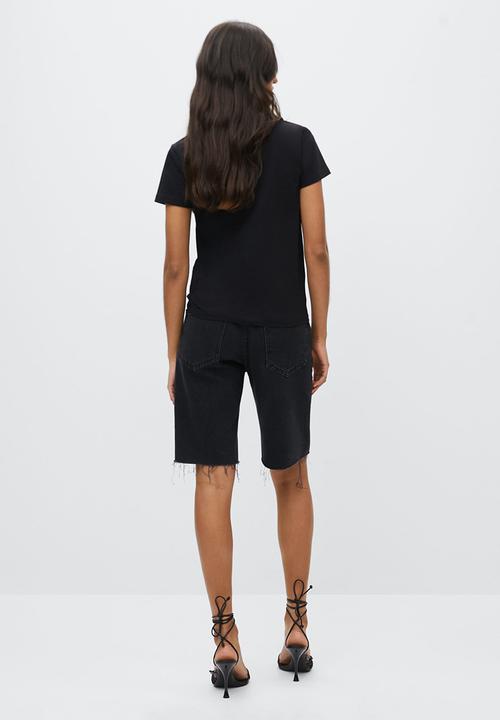 MANGO - T-shirt ps mango - black