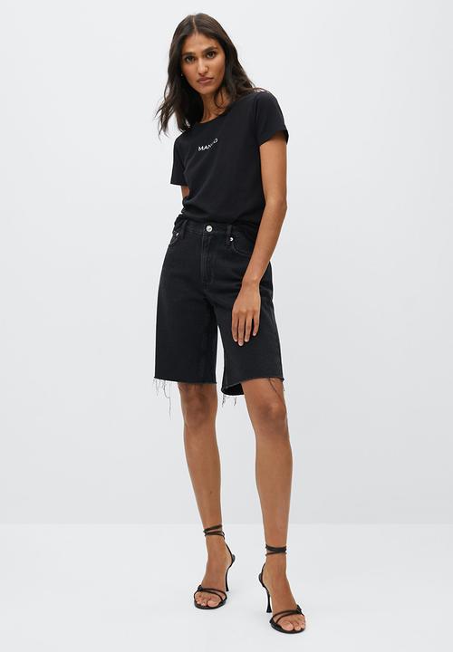MANGO - T-shirt ps mango - black