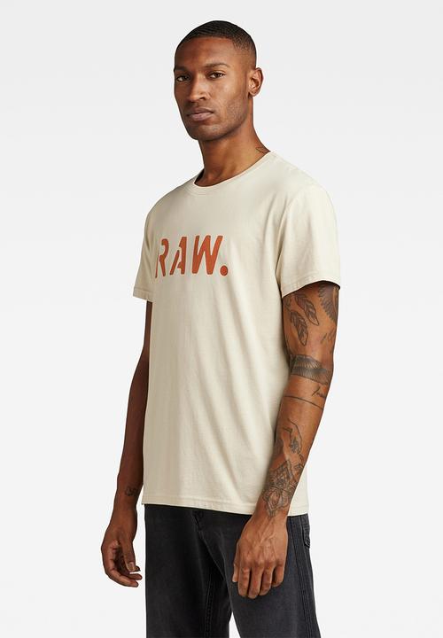 G-STAR - Stencil raw T-shirt - brown rice