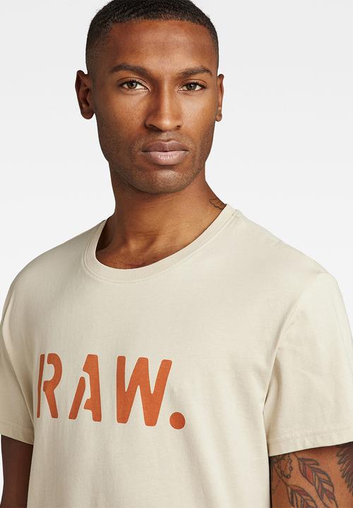 G-STAR - Stencil raw T-shirt - brown rice