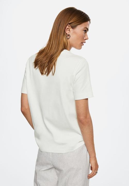 MANGO - T-shirt soli - natural