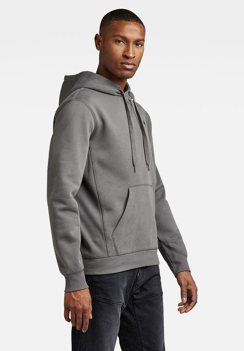 G-STAR - Premium core hooded long sleeve - granite