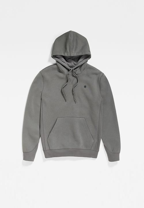 G-STAR - Premium core hooded long sleeve - granite