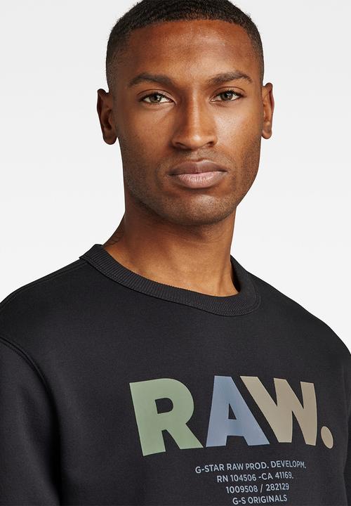 G-STAR - Multi colored raw sweater - dark black