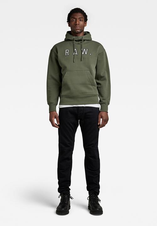 G-STAR - Vulcanic raw loose hooded sweater - light hunter