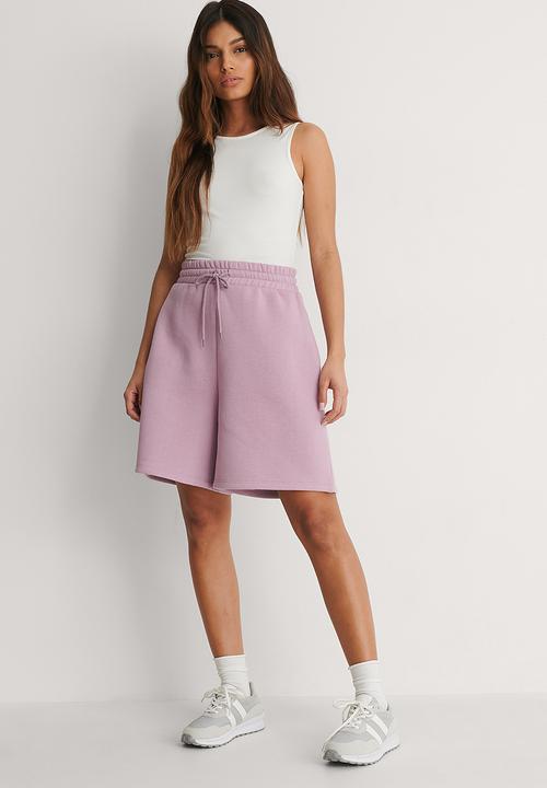 NA-KD - Organic brushed sweat shorts - dusty lilac