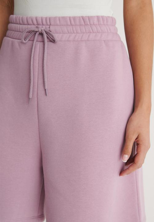 NA-KD - Organic brushed sweat shorts - dusty lilac