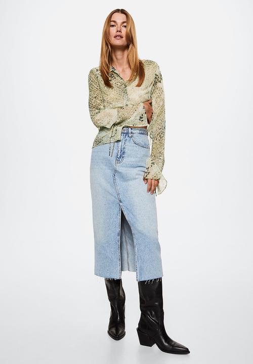 MANGO - Shirt skin - brown