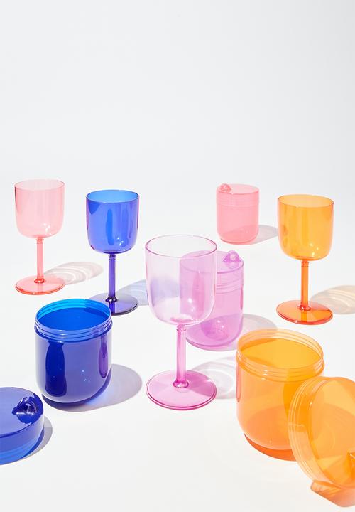 Typo - Always ready collapsible wine glass-rosa powder