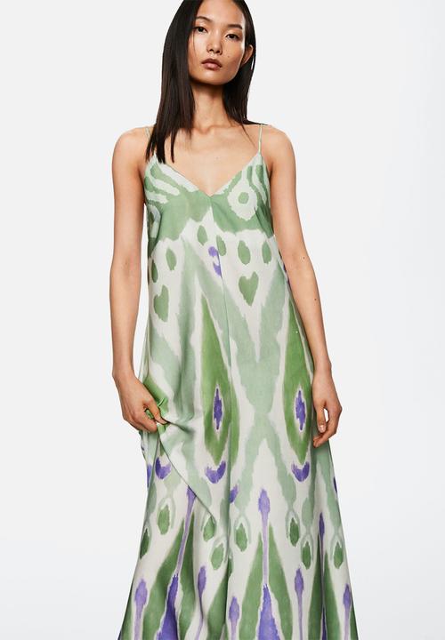 MANGO - Dress carry3 - green