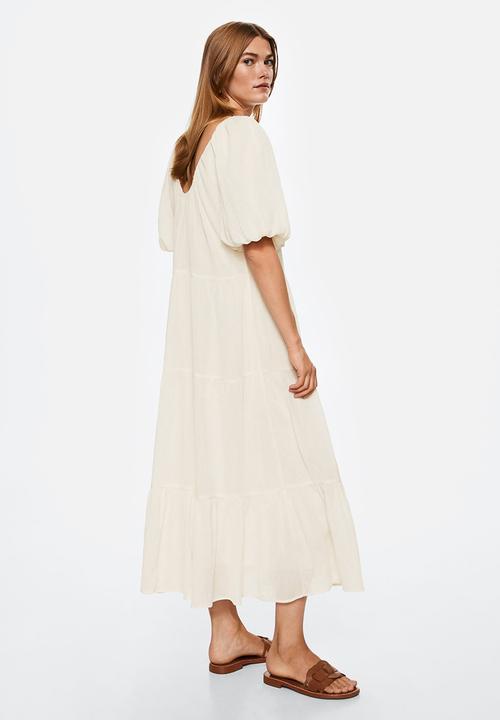 MANGO - Dress biel-h - natural