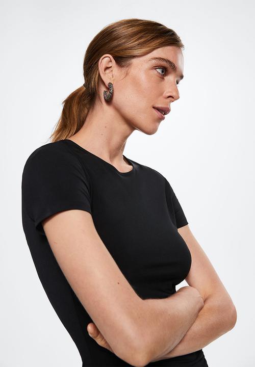 MANGO - Dress trini - black