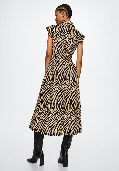 MANGO - Dress patagon3 - black