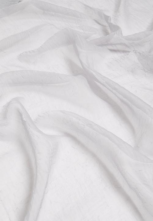 Design Collection - Crushed voile taped curtain set of 2 - grey
