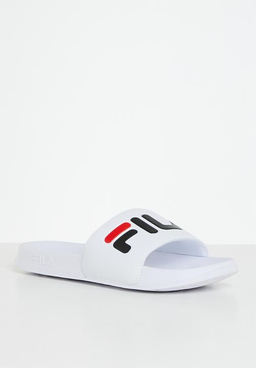 FILA - Hillside slide  - white / chinese red / peacoat