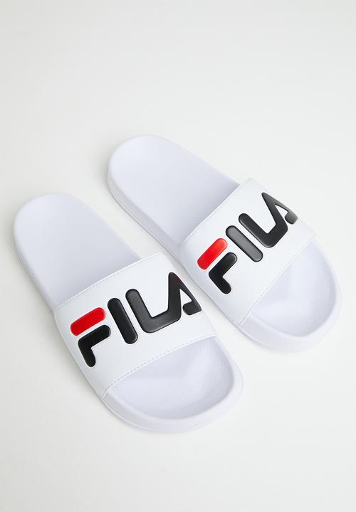 FILA - Hillside slide  - white / chinese red / peacoat