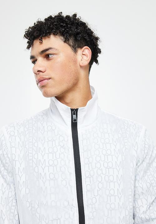 Cutty - Carlo lightweight logo jacket - white