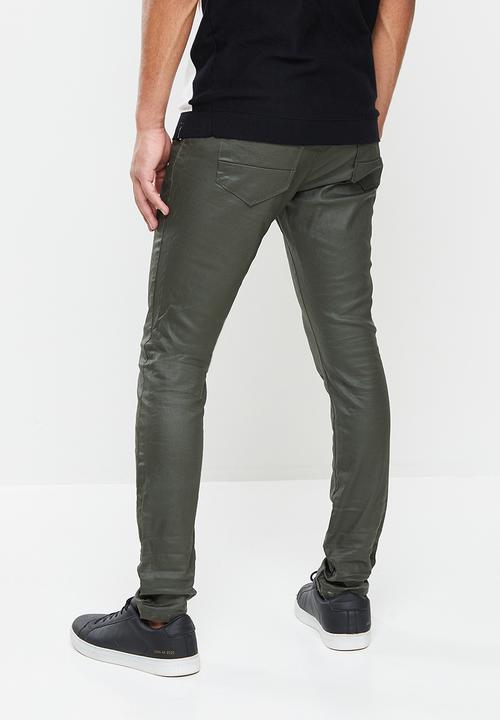 Cutty - Rope skinny fit coated denim jean - fatigue