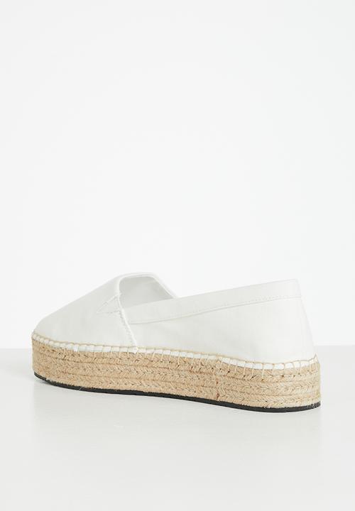Calvin Klein - Flatform espadrille - bright white