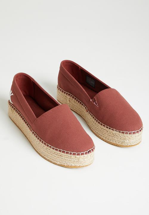 Calvin Klein - Flatform espadrille - terracotta tile