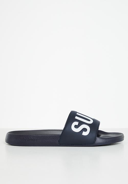 Superdry. - Code core pool slide - deep navy optic