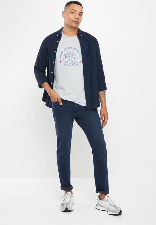 Holmes Bro's - Marine short sleeve tee - dirty grey melange