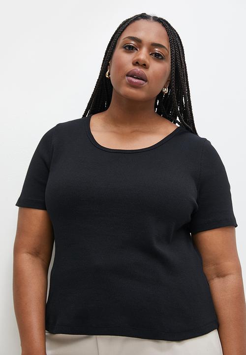 Superbalist - Scoop neck tee - black