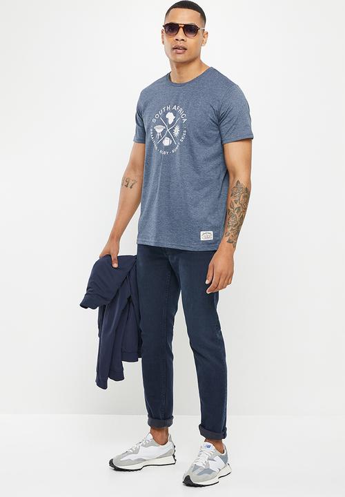 Holmes Bro's - Sunny skies short sleeve tee - pewter melange