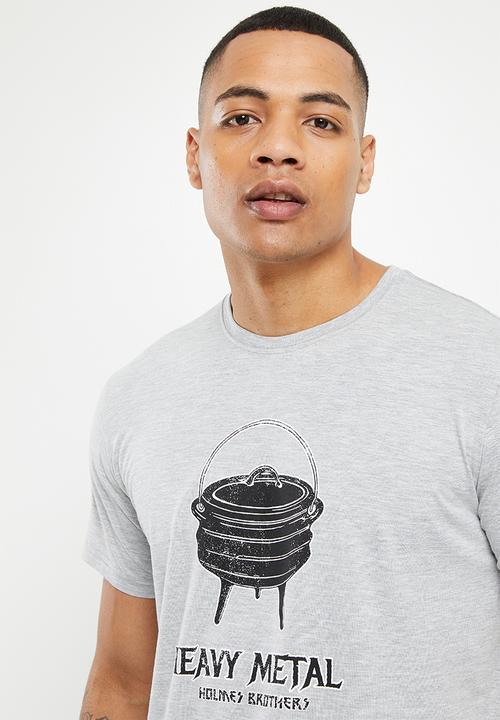 Holmes Bro's - Heavy metal short sleeve tee - dirty grey melange