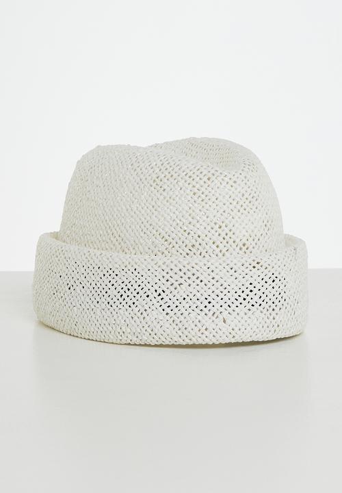 Simon and Mary - Straw military fez - cream
