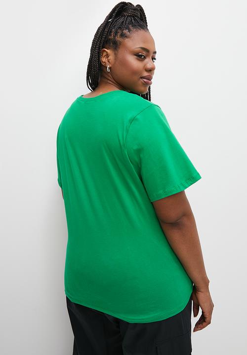 Superbalist - Basic v-neck easy fit tee - green
