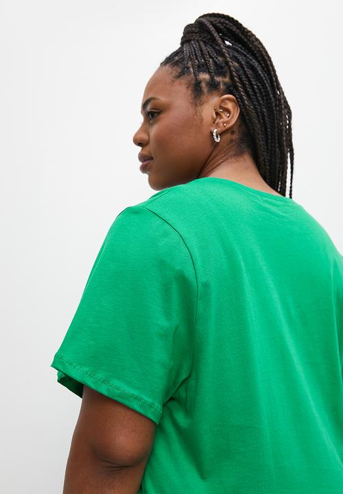 Superbalist - Basic v-neck easy fit tee - green