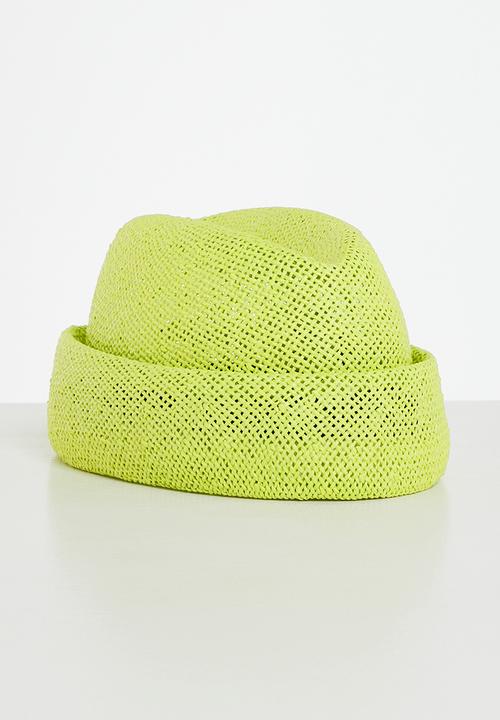 Simon and Mary - Straw military fez - green