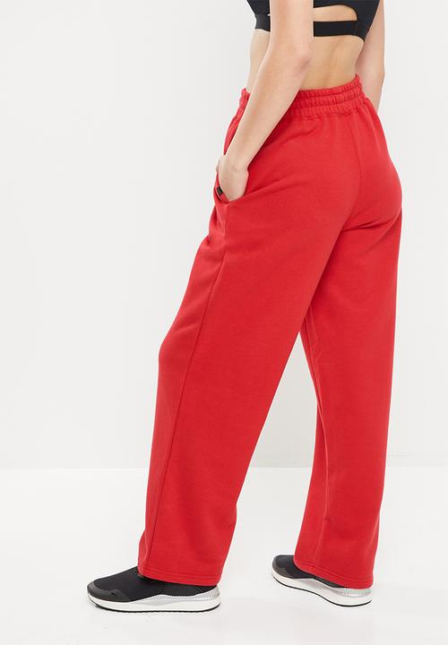 Cotton On - Plush wide leg track pant - racing red