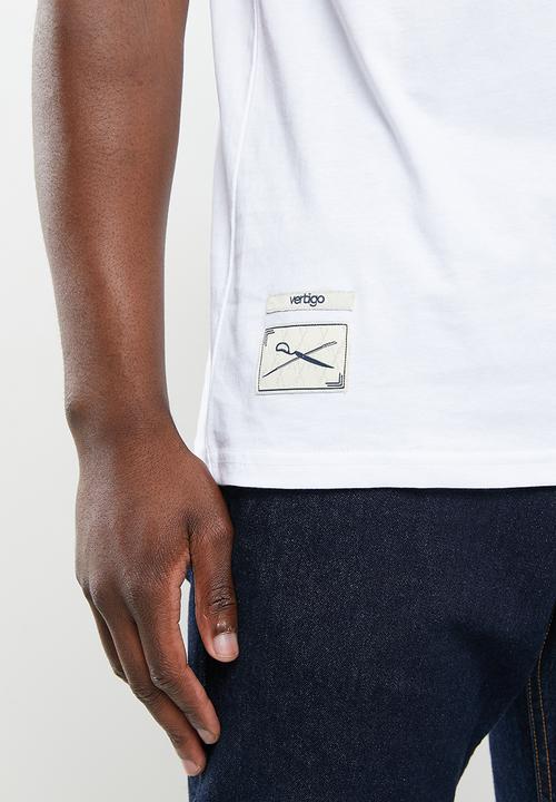 Vertigo - Vertigo flock crew tee - white