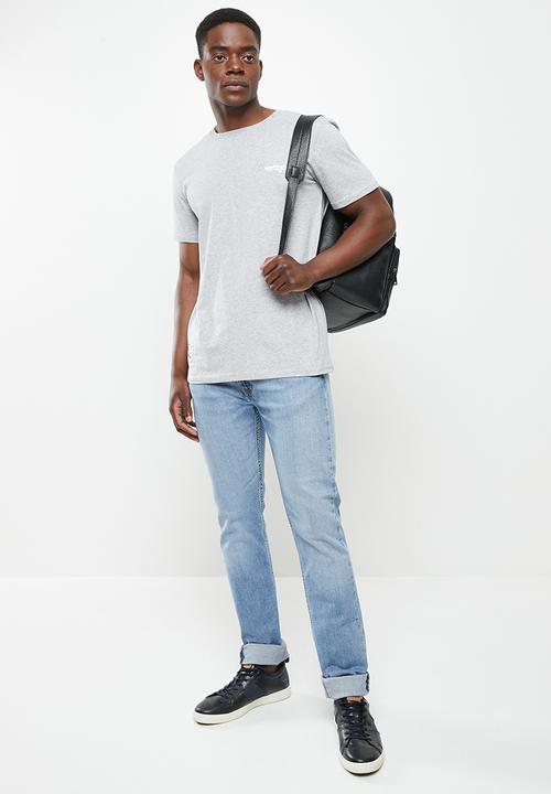 Vertigo - Vertigo flock crew tee - heather grey melange