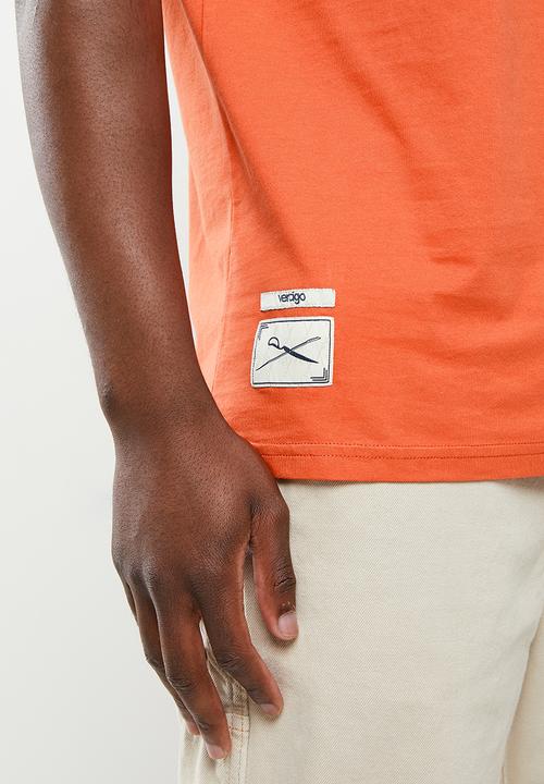 Vertigo - Vertigo embroidered crew tee - burnt orange