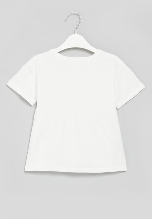 MANGO - T-shirt isa - white