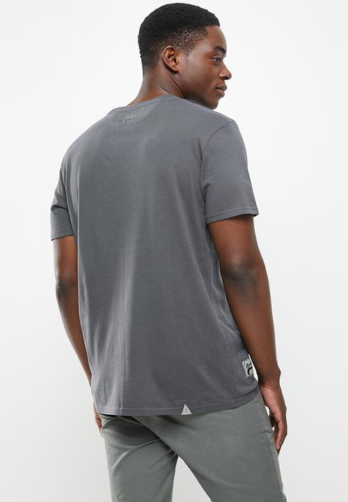 Vertigo - Vertigo graphic pigment dyed crew tee - dark shadow