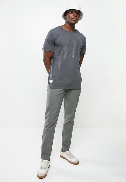 Vertigo - Vertigo graphic pigment dyed crew tee - dark shadow