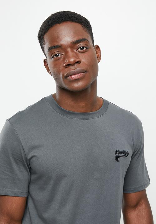 Vertigo - Vertigo embroidered crew tee - dark shadow