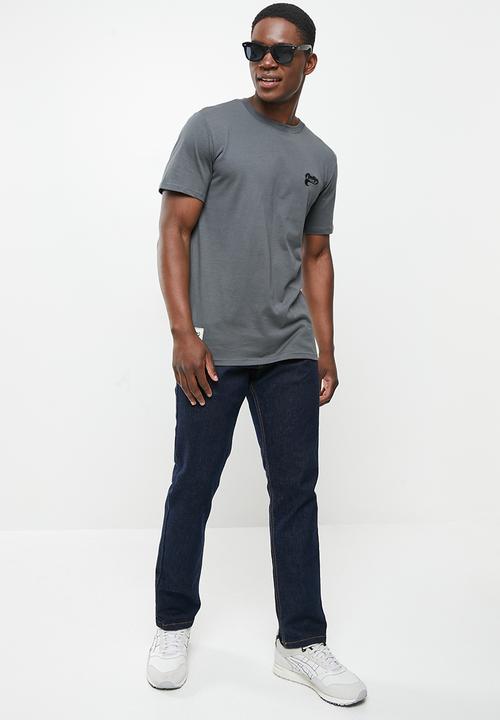 Vertigo - Vertigo embroidered crew tee - dark shadow