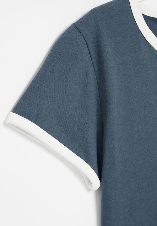 MANGO - T-shirt vivo - blue